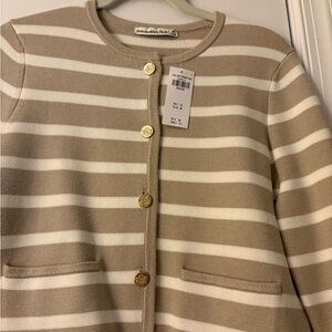 Abercrombie & Fitch tan/cream sweater jacket